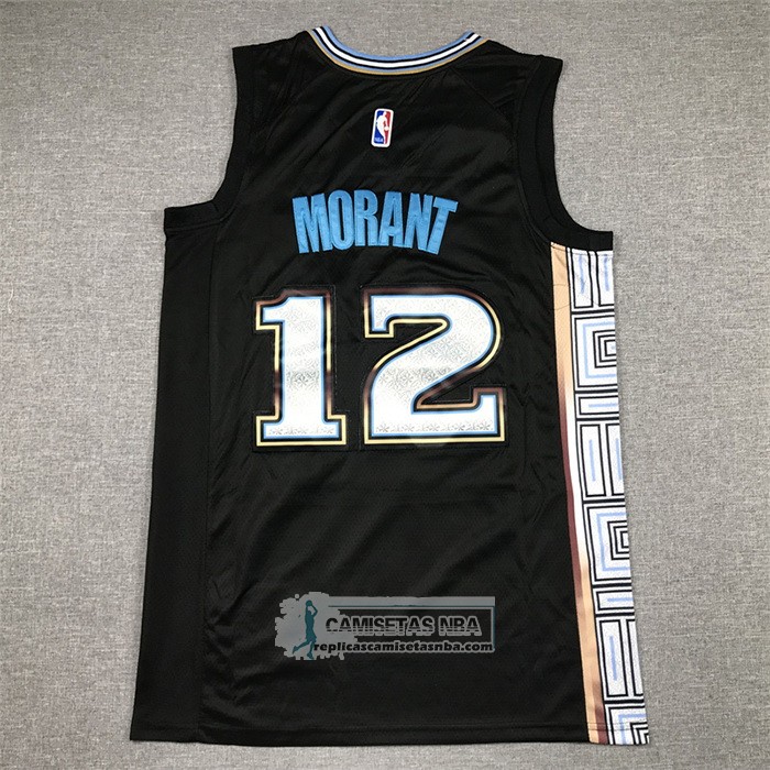 Camiseta Memphis Grizzlies Ja Morant NO 12 Ciudad 2022-23 Negro